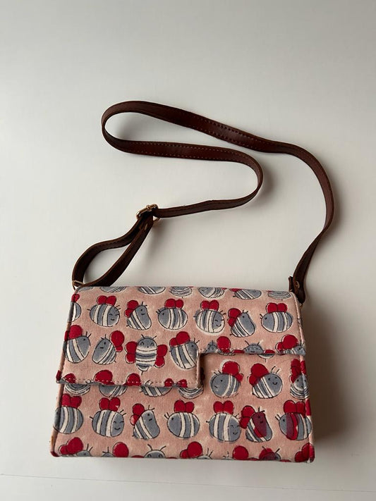 Printed Structured Sling Bag