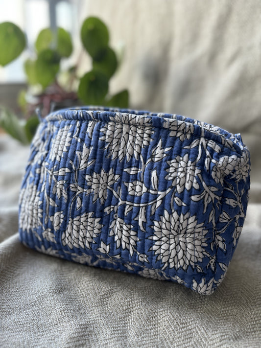 Indigo Makeup Bag