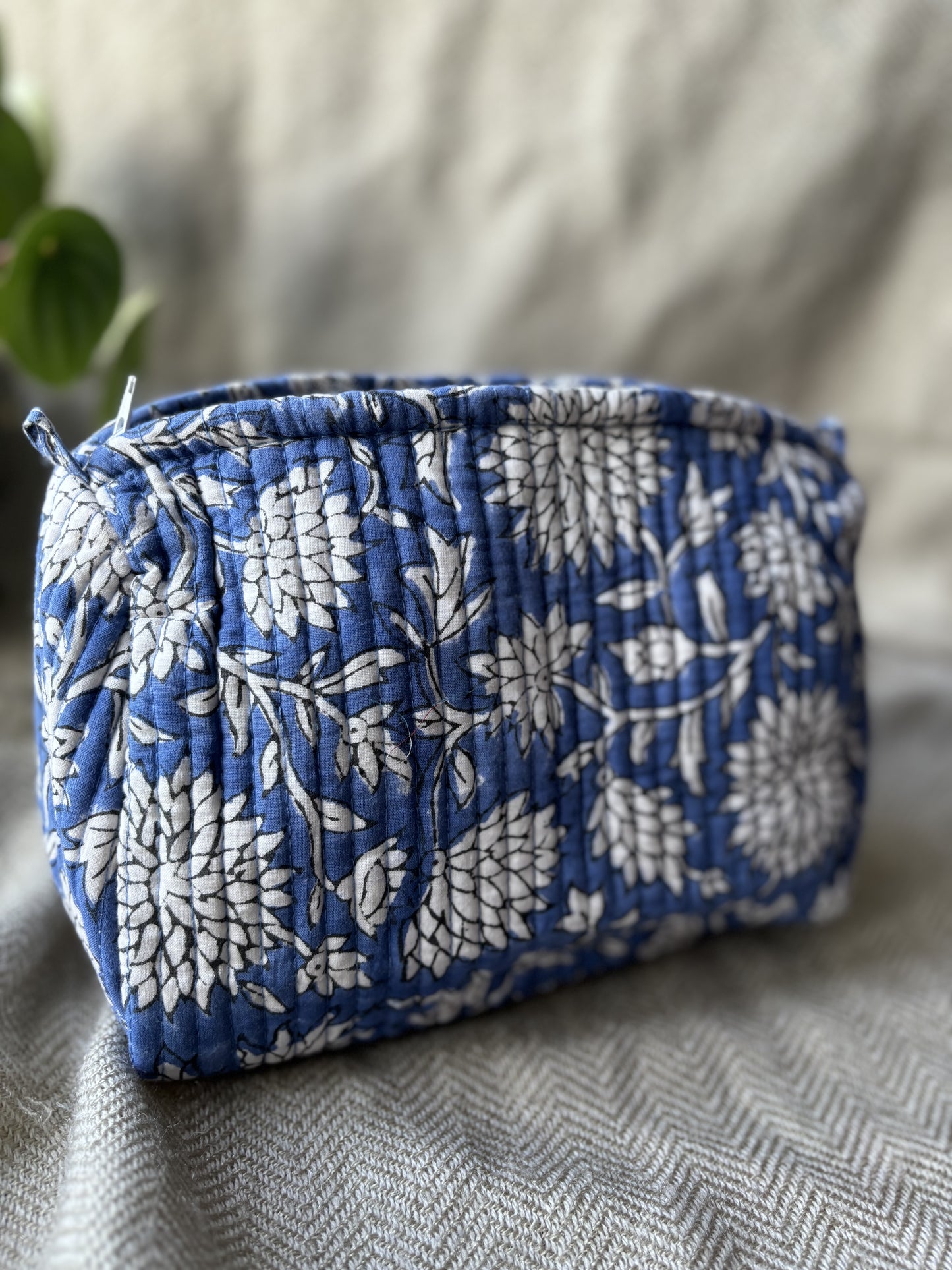 Indigo Makeup Bag