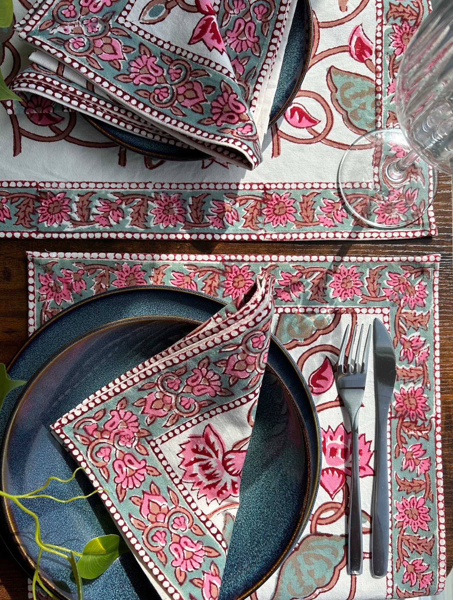 Cotton Blockprinted Placemat Sets