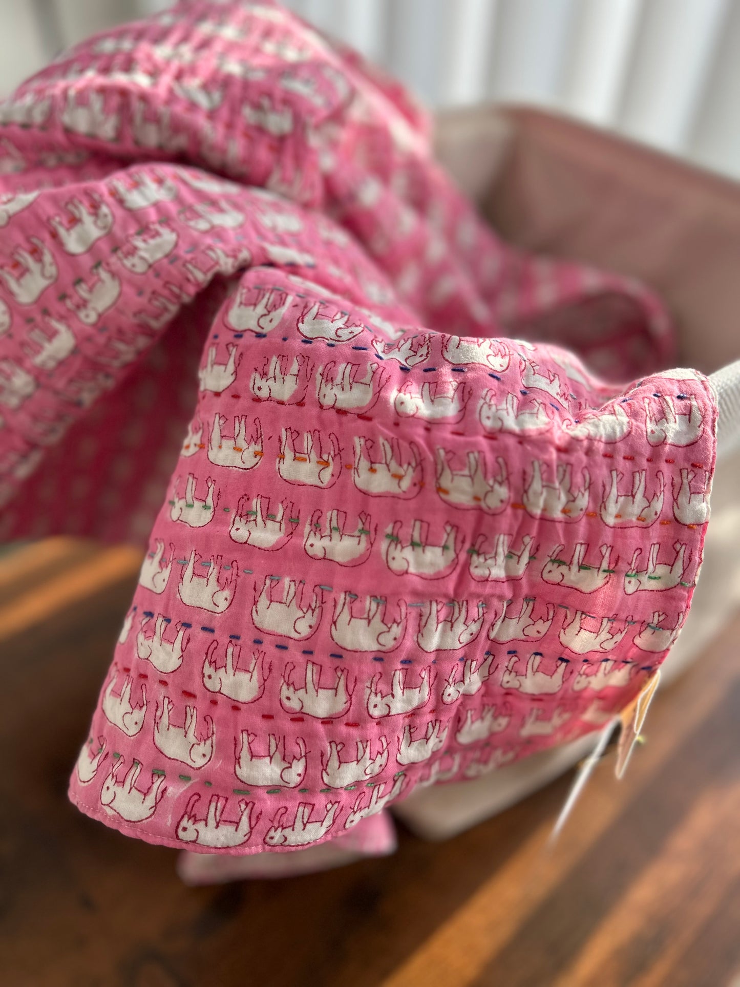 Cotton Blockprinted Baby Blanket