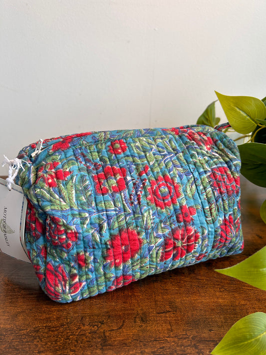 Block Printed Makeup Pouch